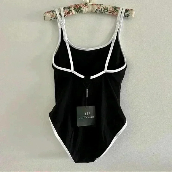 New $122 Jets Australian Jessica Allen Classique Double Strap One Piece Swimsuit - Picture 3 of 9
